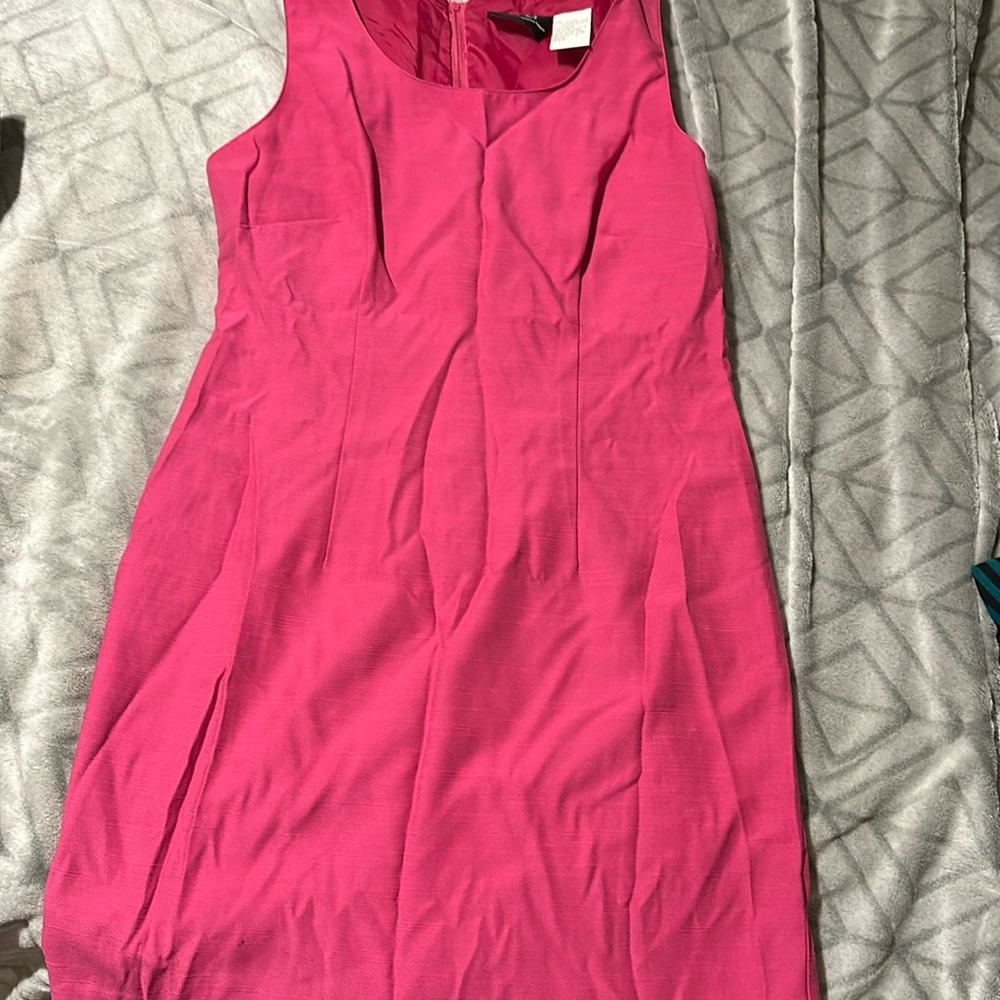 Hot pink zip up dress